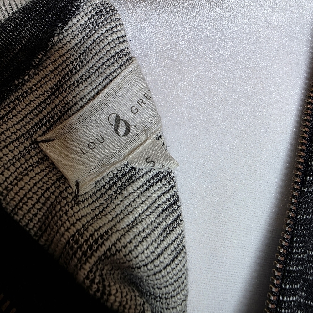 Lou & Grey Colorblock Gray Knit Knee Length Dress Size Small - Picture 6 of 7